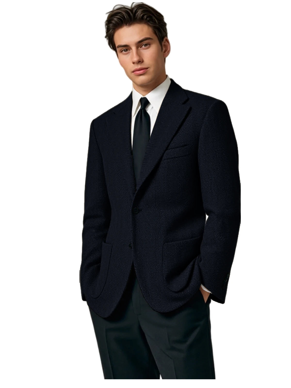 Blazer homme en tweed à chevrons – CLEVI Paris