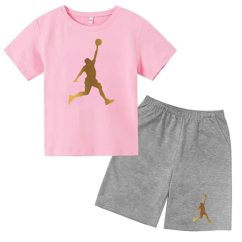 Ensemble enfant imprimé T-shirt et short – CLEVI Paris