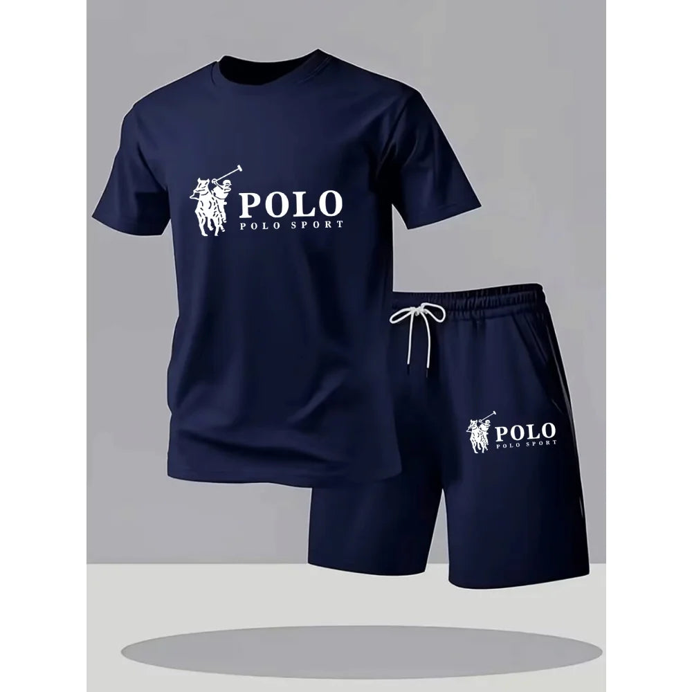 Ensemble 2 Pièces Homme T-shirt Col Rond + Short 3/4 Été 2026 Urban Casual – Noir, Blanc & Bleu Marine – CLEVI Paris