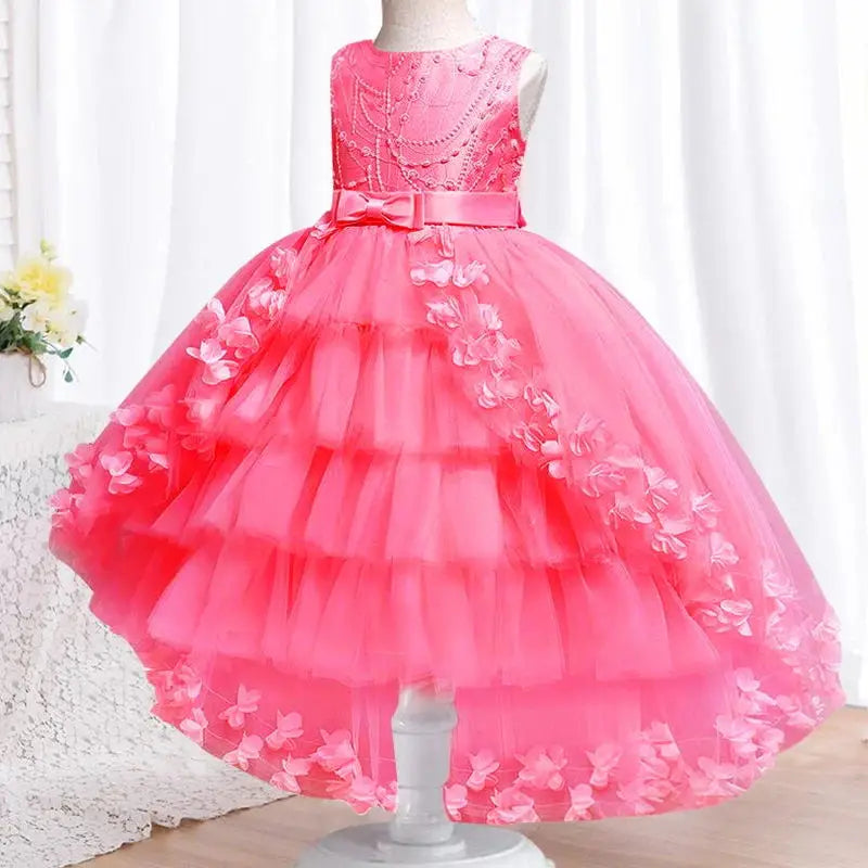 Robe cérémonie fille perlée – CLEVI Paris