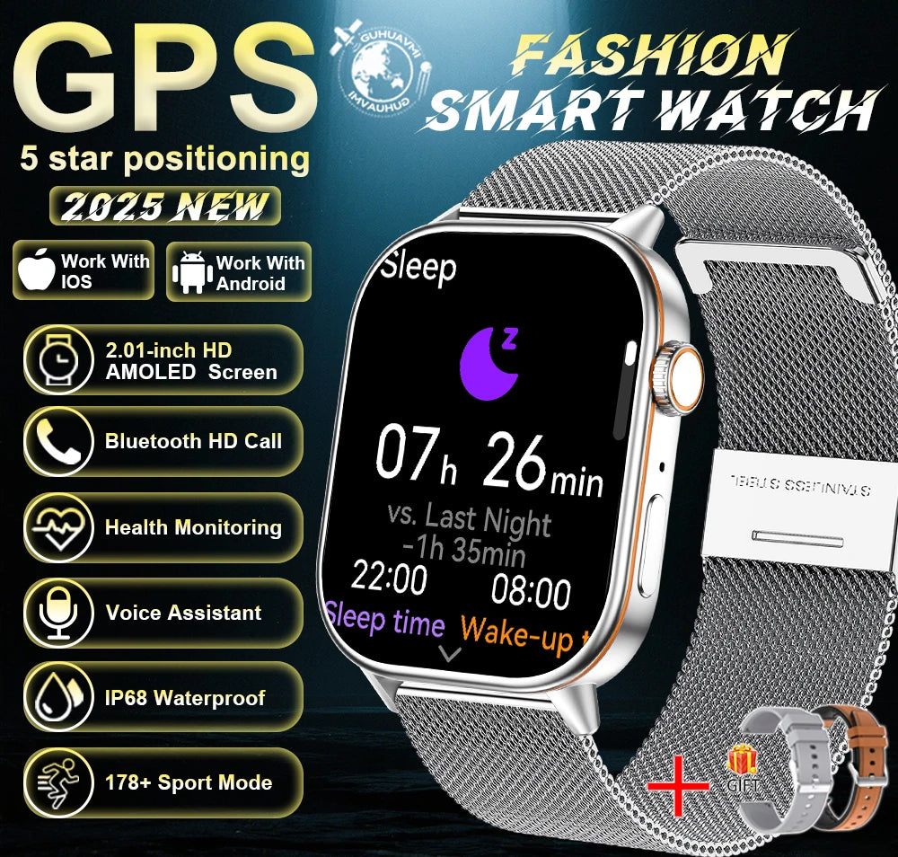 Montre connectée GUHUAVMI AMOLED 2,01 pouces – CLEVI Paris