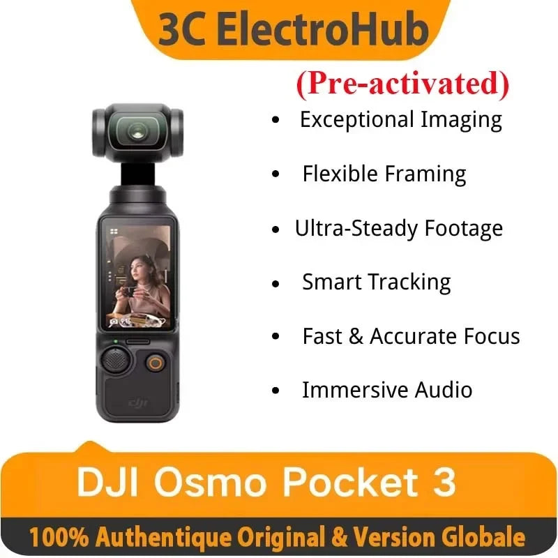 Caméra DJI Osmo Pocket 3 préactivée – CLEVI Paris