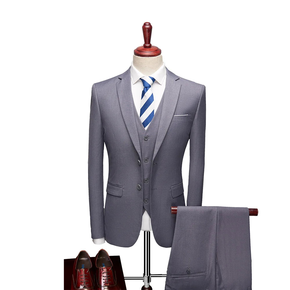Costume homme 3 pièces en satin – CLEVI Paris