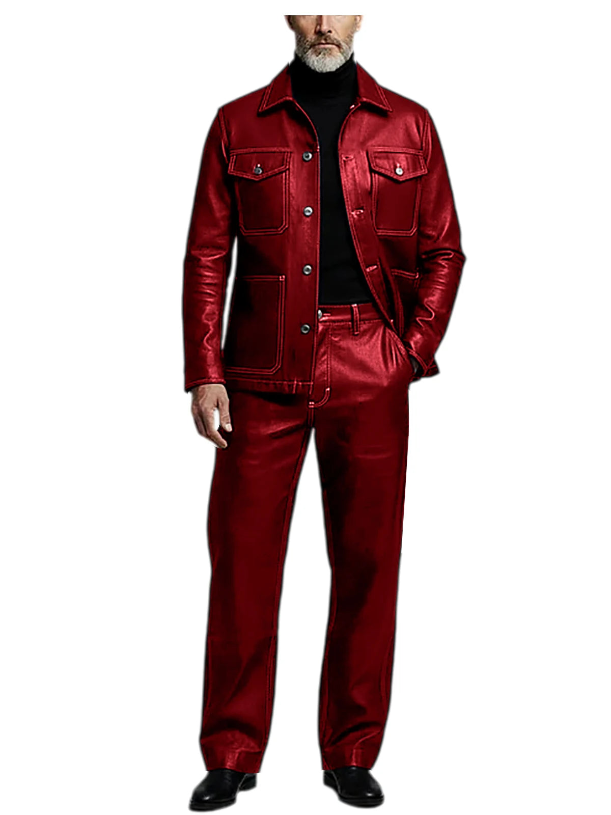 Ensemble Cuir PU Homme 2 Pièces – CLEVI Paris
