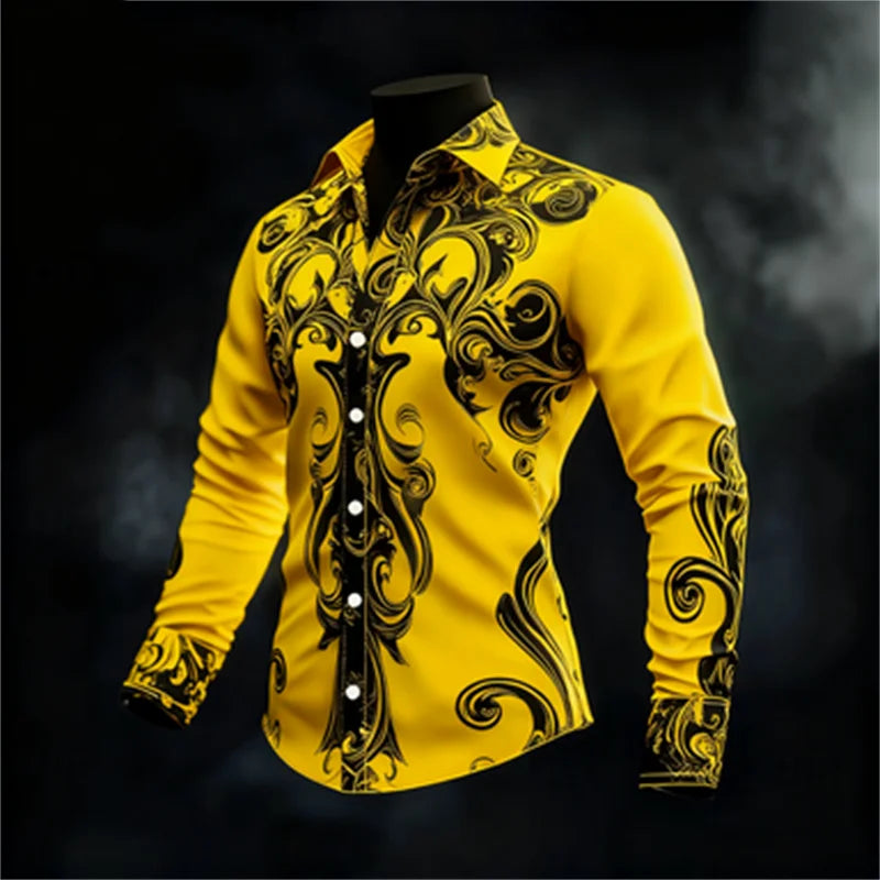 Chemise Homme à Motif Artistique 3D – CLEVI Paris