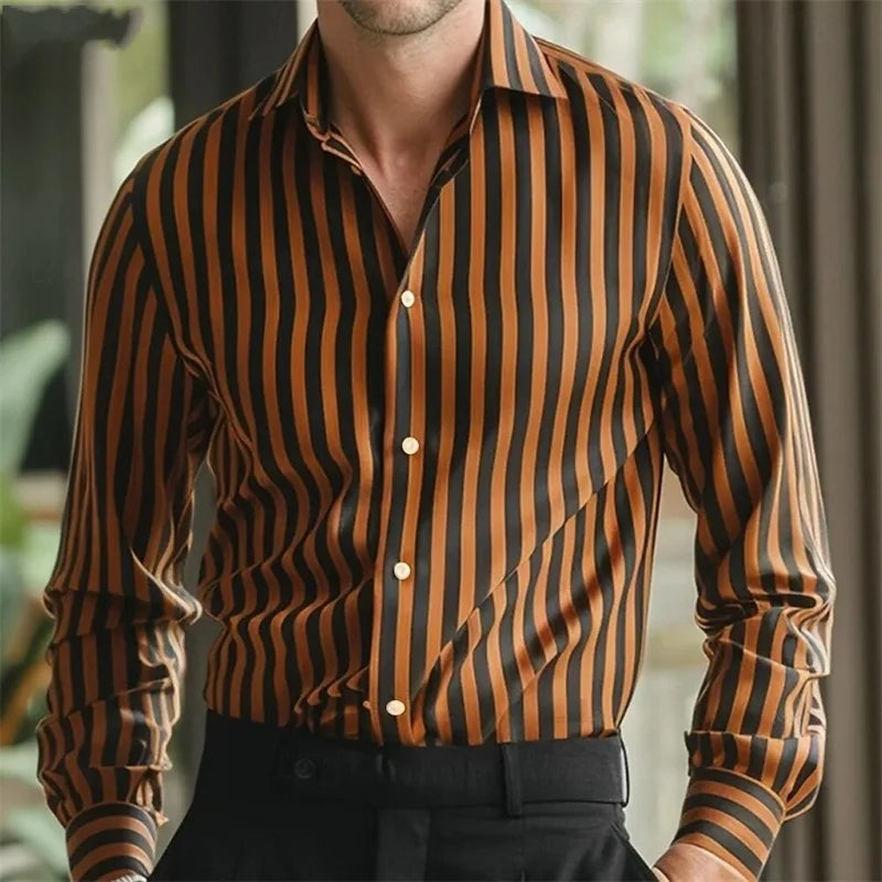 Chemise rayée élégante homme – CLEVI Paris