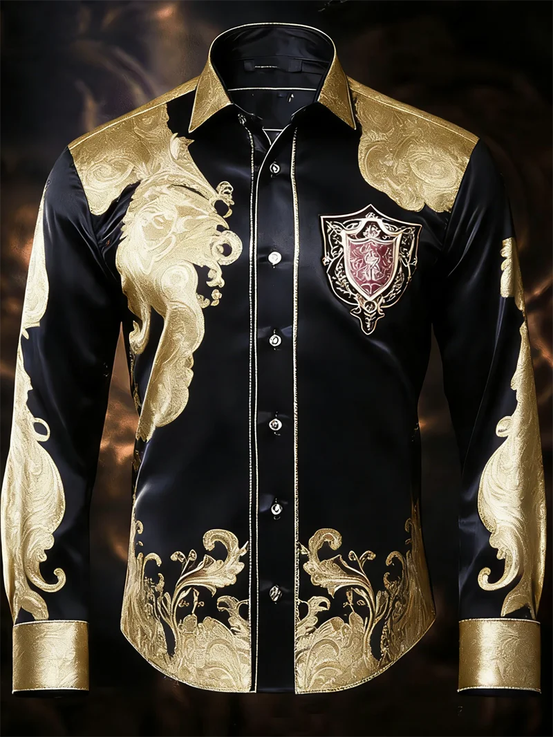 Chemise Homme à Motifs et Badge 3D – CLEVI Paris