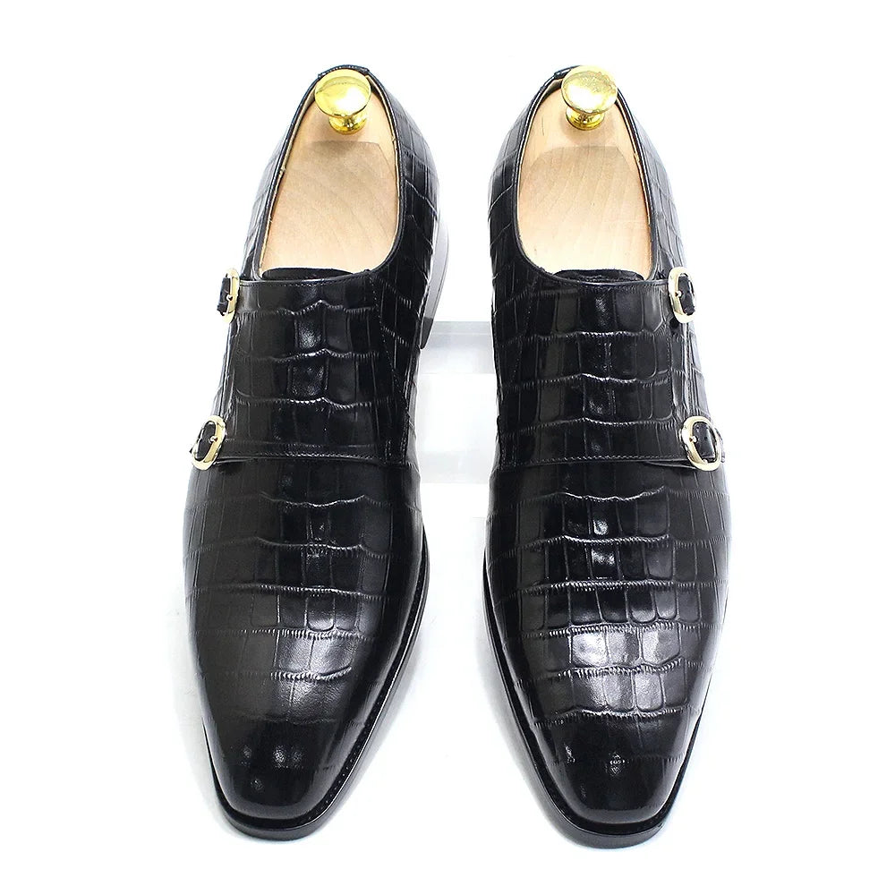 Chaussures homme en cuir à double boucle – CLEVI Paris