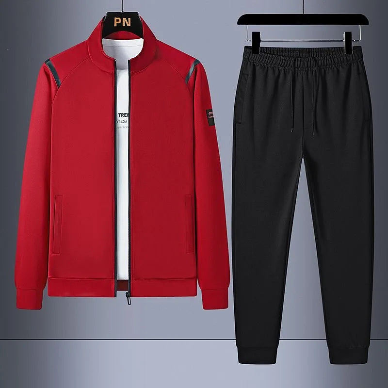 Ensemble 2 Pièces Homme Veste Zippée Manches Longues + Pantalon Grande Taille KOLMAKOV – 4 Coloris, L à 7XL – CLEVI Paris