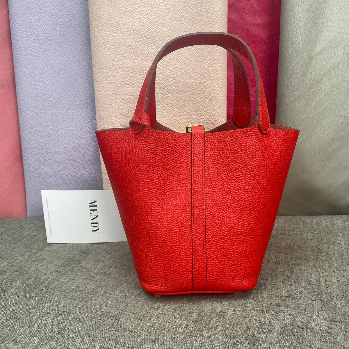 Sac Seau Cuir Togo Véritable Femme 2 Tailles Quincaillerie Or/Argent – CLEVI Paris