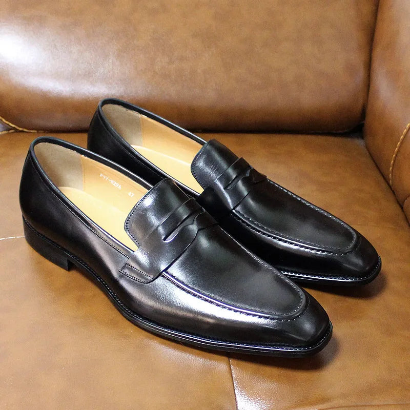 Mocassins en cuir à enfiler pour homme – CLEVI Paris