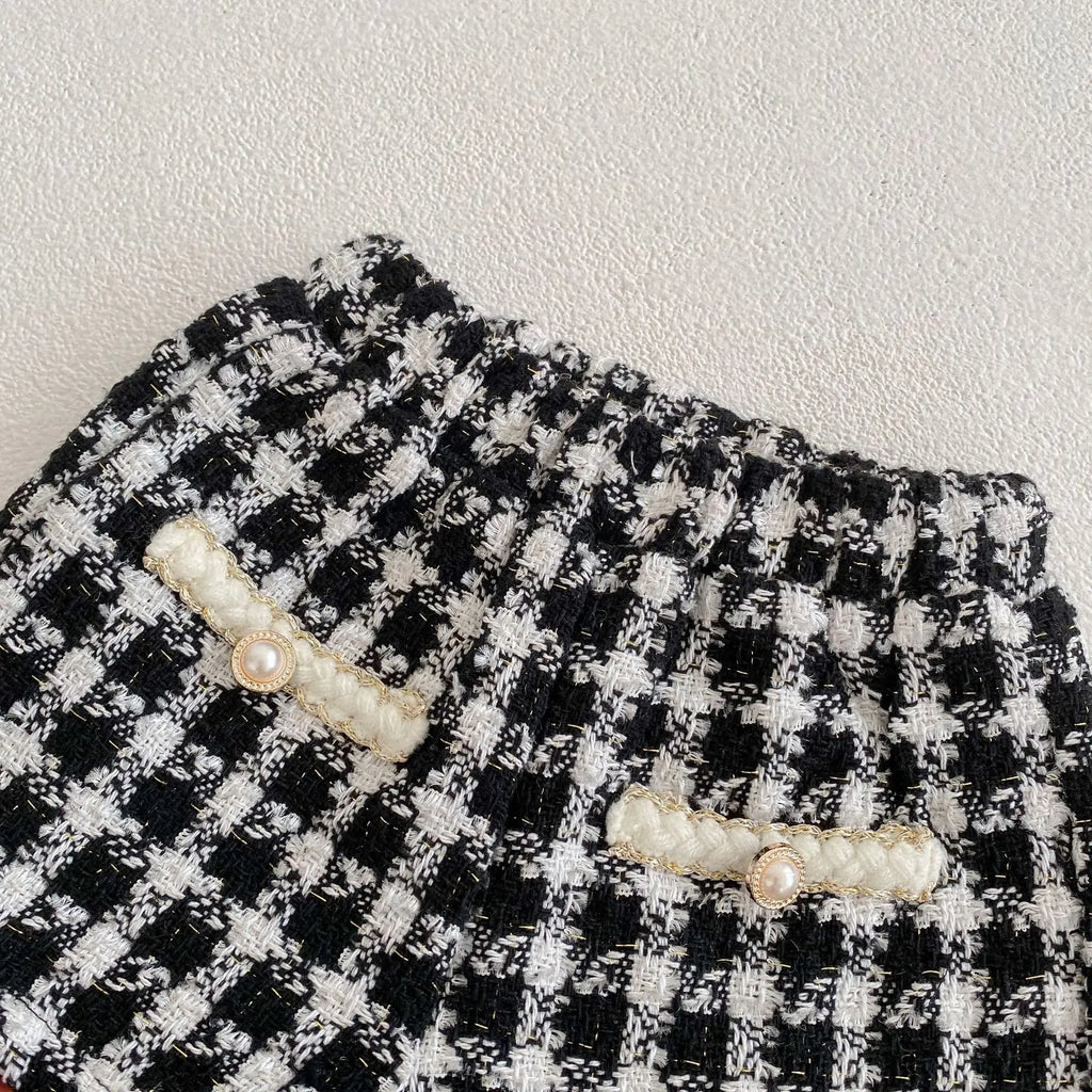Ensemble bébé fille noir à carreaux – CLEVI Paris