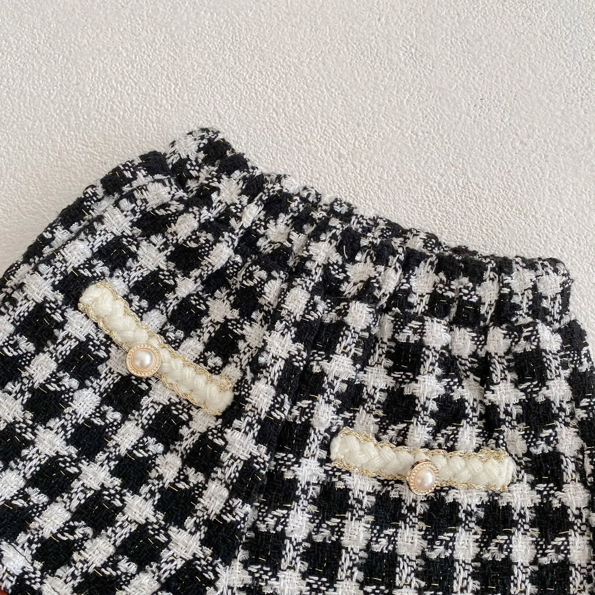 Ensemble bébé fille noir à carreaux – CLEVI Paris
