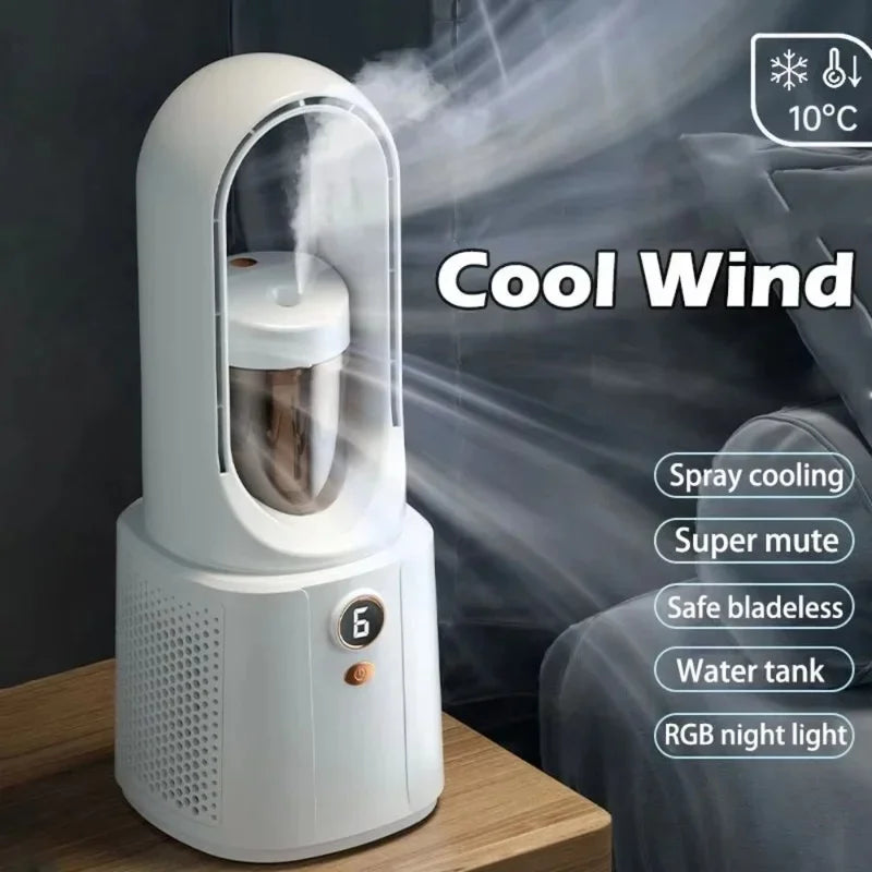 Ventilateur de bureau USB-C avec veilleuse – CLEVI Paris