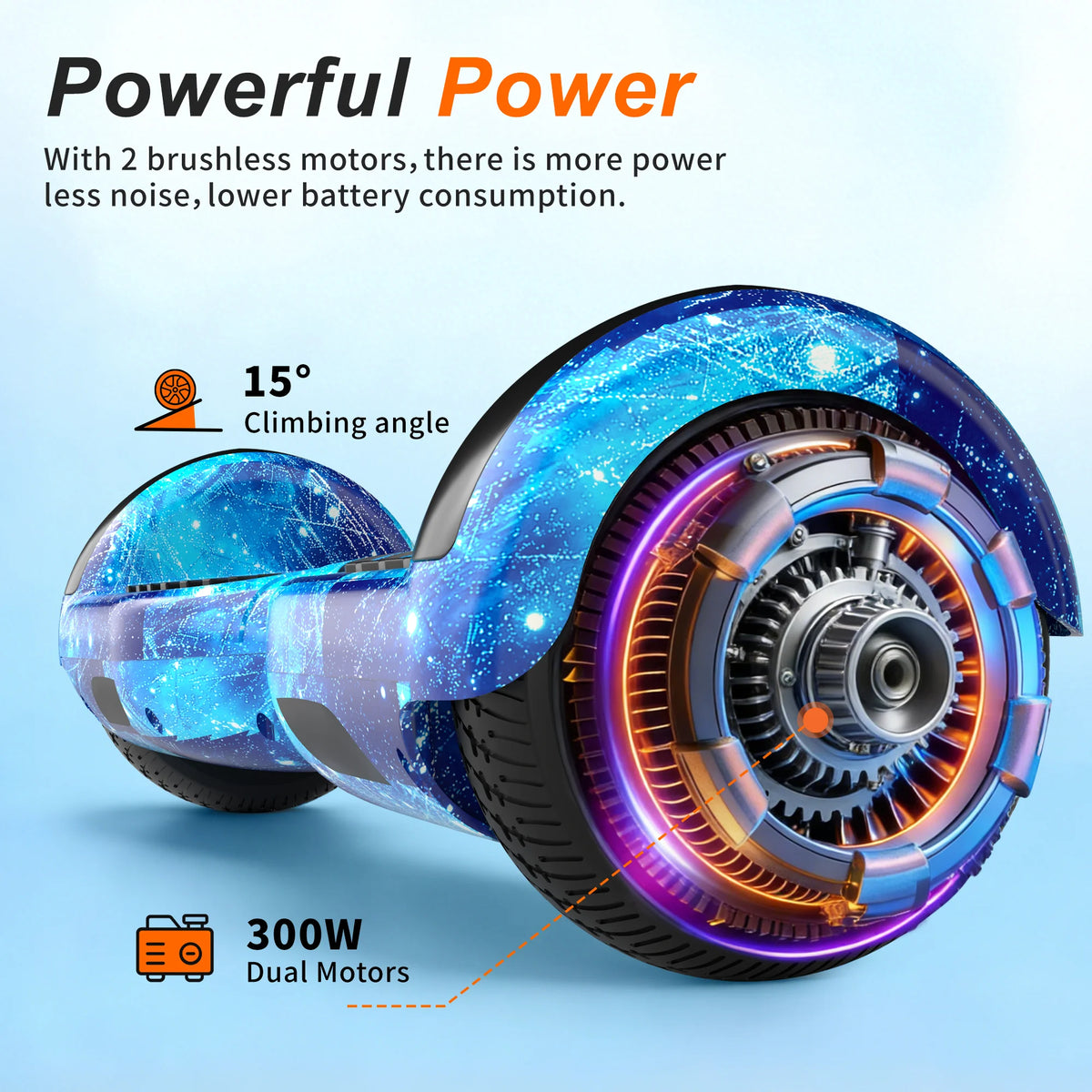 Hoverboard COMMUGO Bluetooth et LED – CLEVI Paris