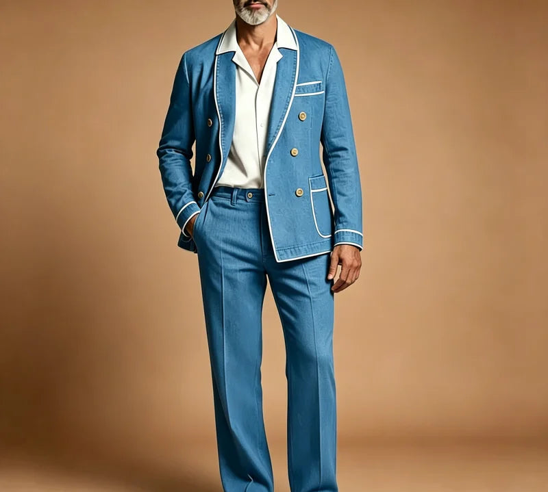 Costume en jean homme 2 pièces – CLEVI Paris