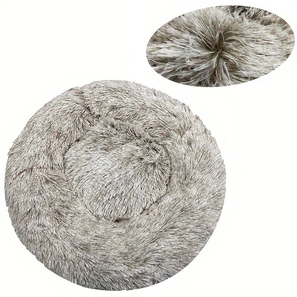 Lit rond en peluche chien et chat 40 à 90 cm – CLEVI Paris