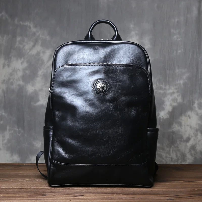 Sac à Dos Cuir Vache Tanné Végétal Laptop Unisexe – CLEVI Paris