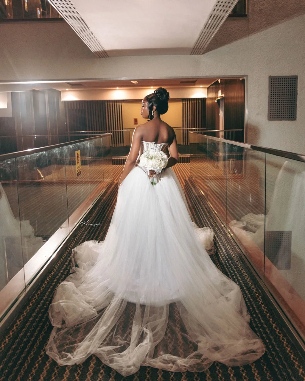 Robe de mariée trapèze en tulle – CLEVI Paris