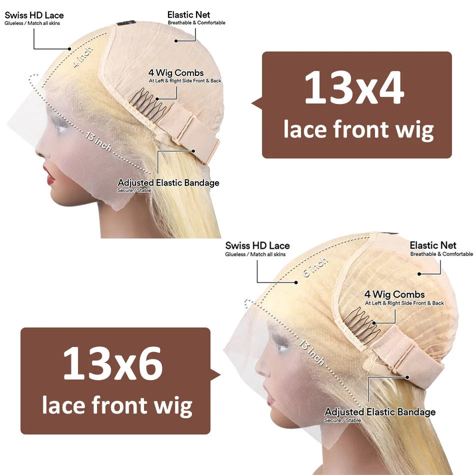 Perruque Bouclée Blonde 613 HD Lace 13x4 13x6 Cheveux Humains – CLEVI Paris