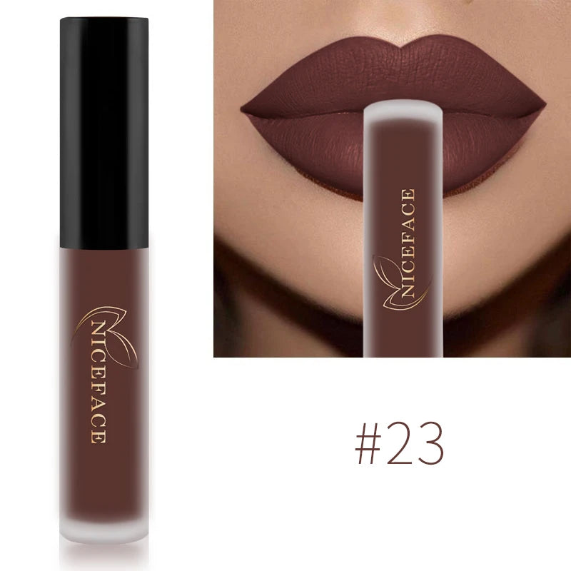 Rouge à Lèvres Liquide Mat Velours QiBest 21 Teintes – CLEVI Paris