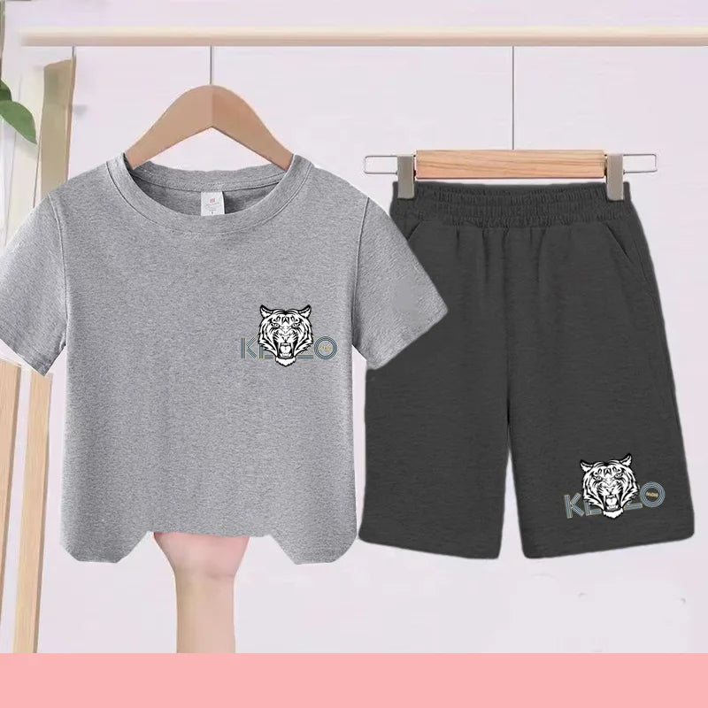 Ensemble enfant imprimé à col rond – CLEVI Paris