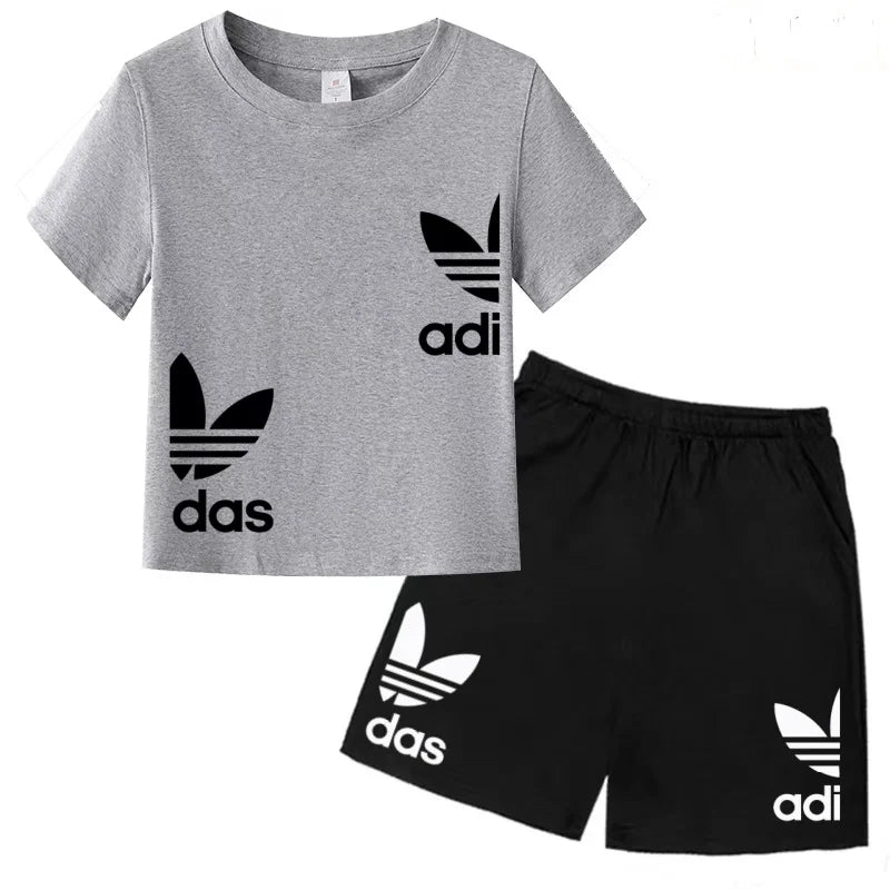 Ensemble enfant T-shirt à lettres et short – CLEVI Paris