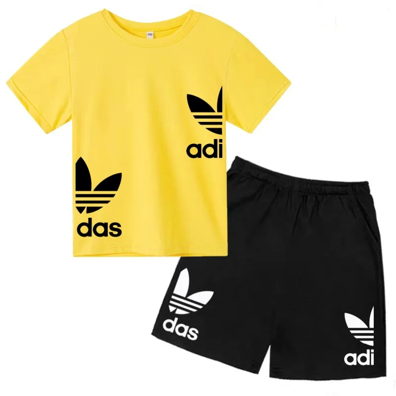 Ensemble enfant T-shirt à lettres et short – CLEVI Paris