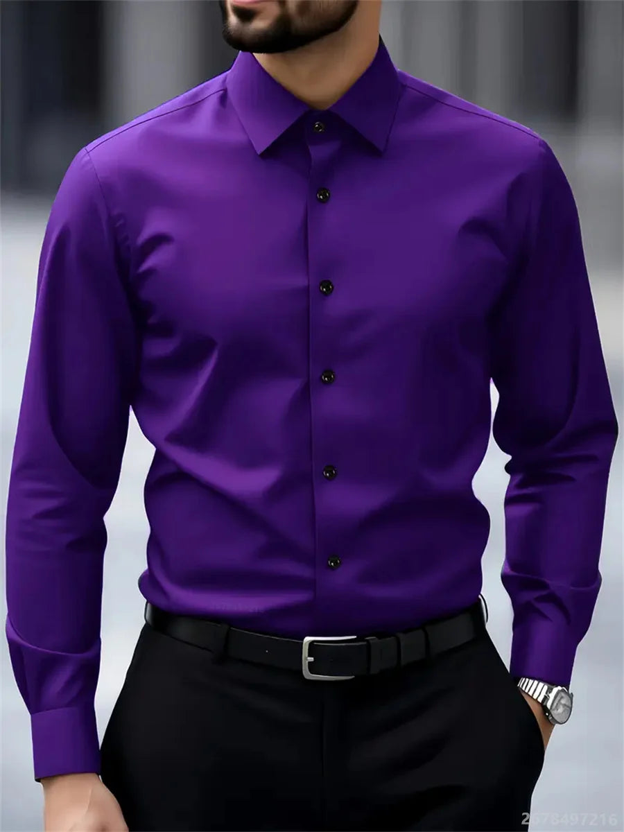 Chemise Homme en Polyester et Élasthanne – CLEVI Paris