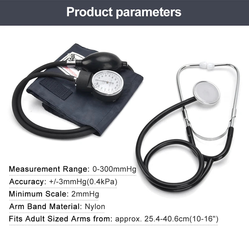Tensiomètre Bras Manuel Anéroïde + Stéthoscope Sac – CLEVI Paris