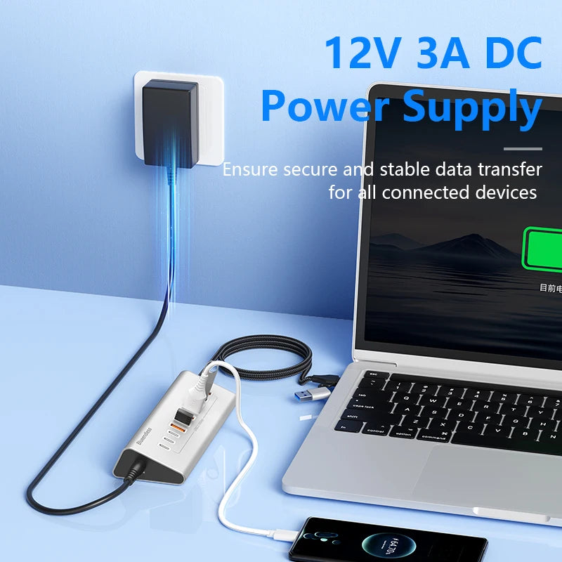 Hub USB-C Aluminium Blueendless 10Gbps 7 ou 10 Ports USB 3.2 Gen2 – CLEVI Paris