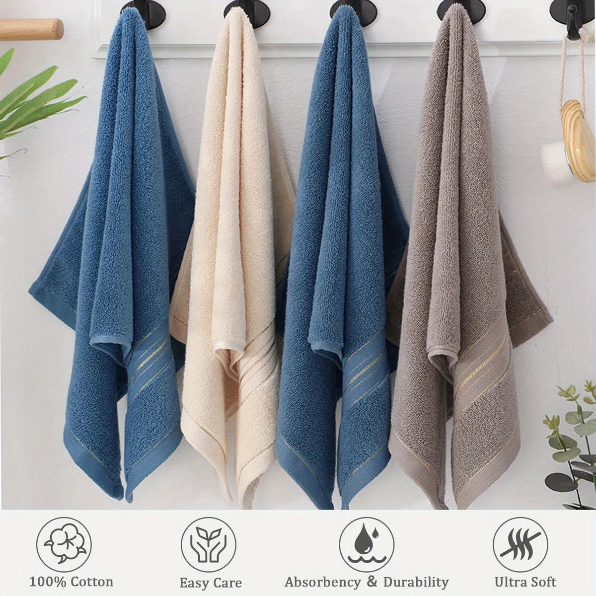 Serviette de bain 100 % coton douce et absorbante – CLEVI Paris