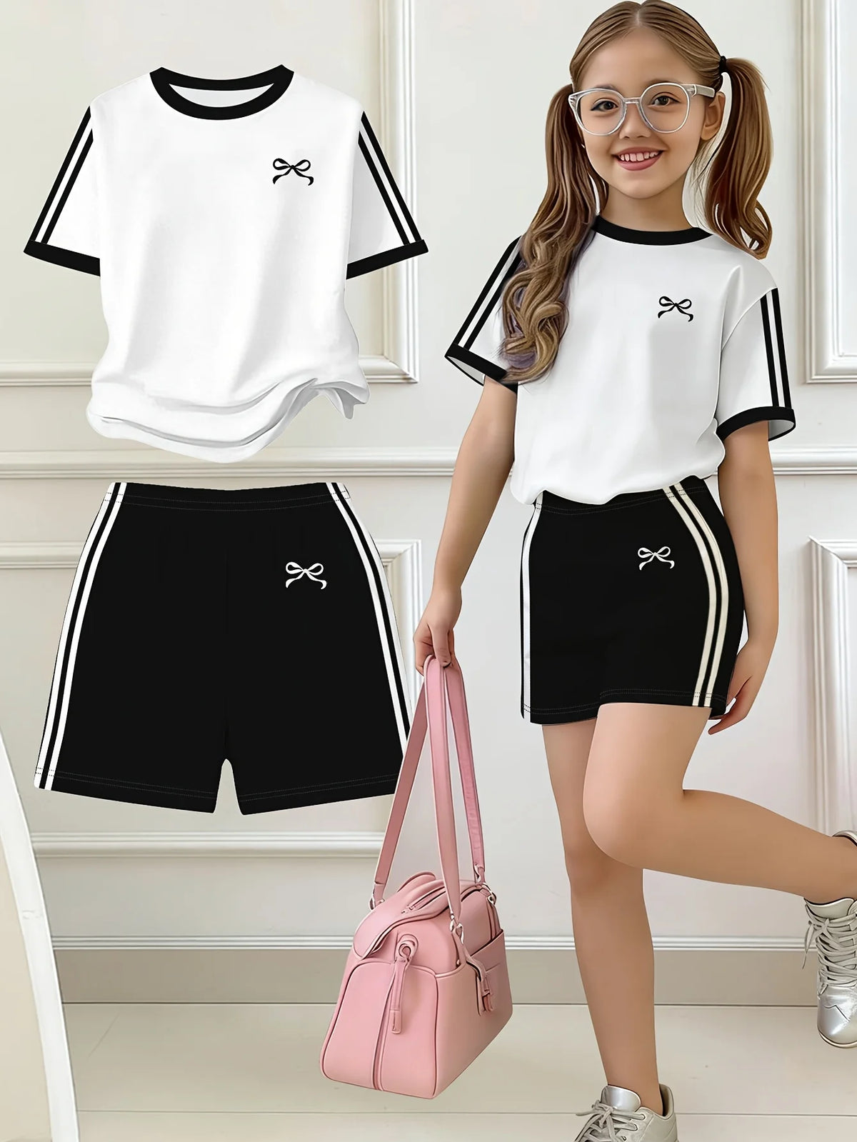 Ensemble enfant t-shirt et short imprimé – CLEVI Paris