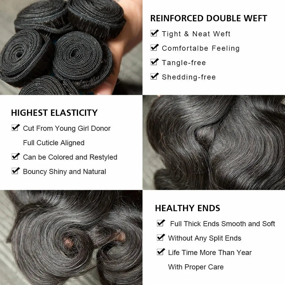 Body Wave Brazilian Hair Bundles Virgin Hair – CLEVI Paris