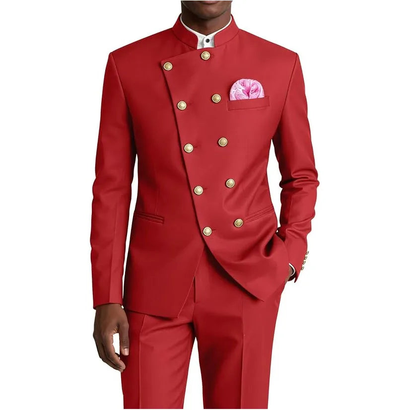 Costume Homme 2 Pièces Col Mandarin – CLEVI Paris