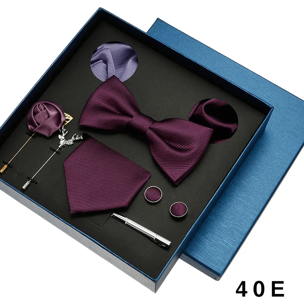 Coffret homme 8 pièces, cravate et accessoires – CLEVI Paris