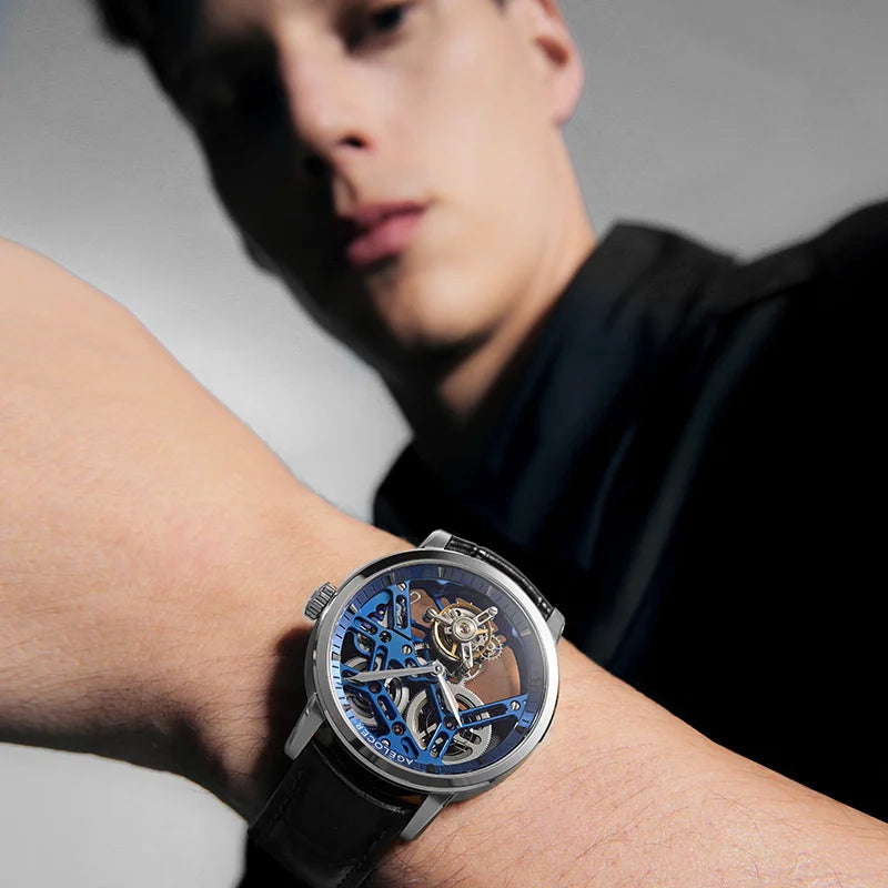 Montre Homme Flying Tourbillon Squelette Architectural 80h Agelocer Cal.A9001 Prix IAI – CLEVI Paris