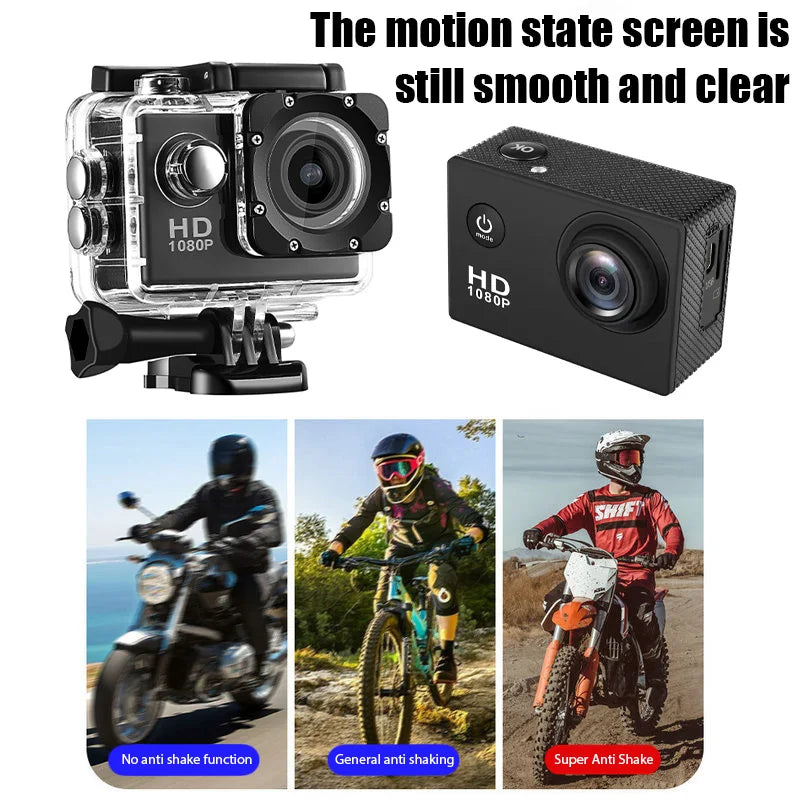 Action Cam 4K Ultra HD – Boîtier Étanche, Écran 2", Capteur Sony, Sports & Casque – CLEVI Paris