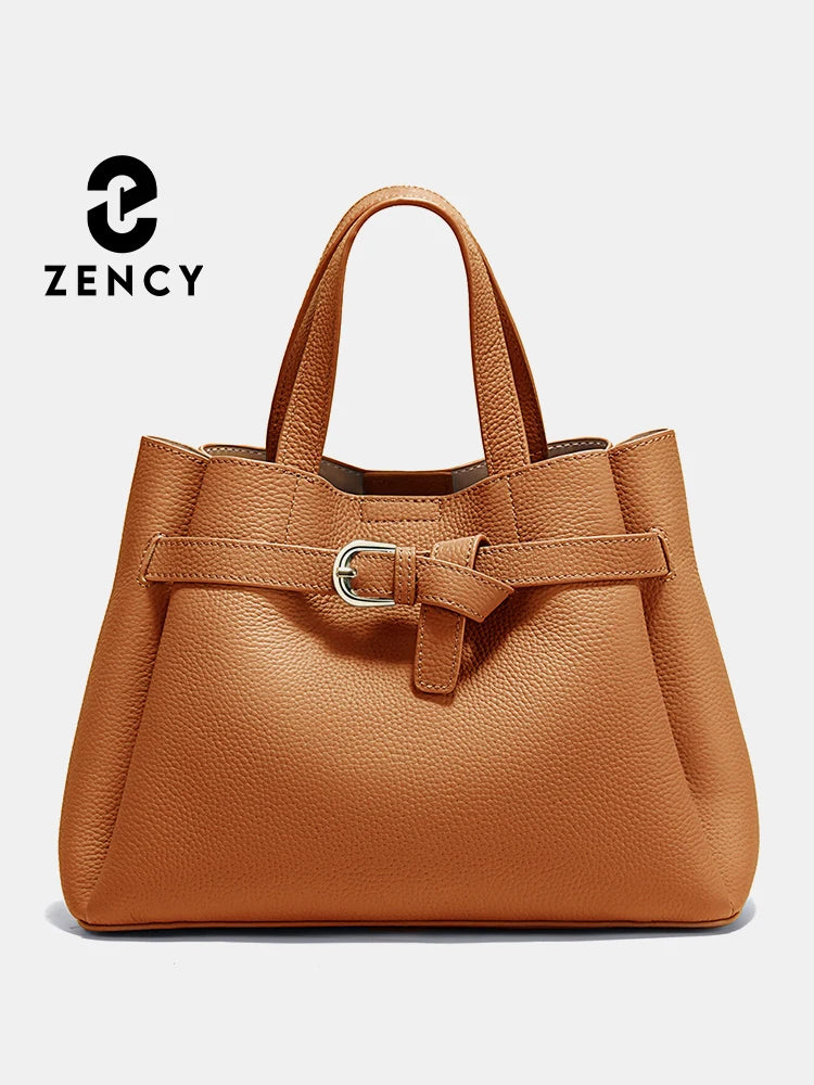 Sac Seau Femme Cuir Véritable Rivets Fermeture Zip – CLEVI Paris