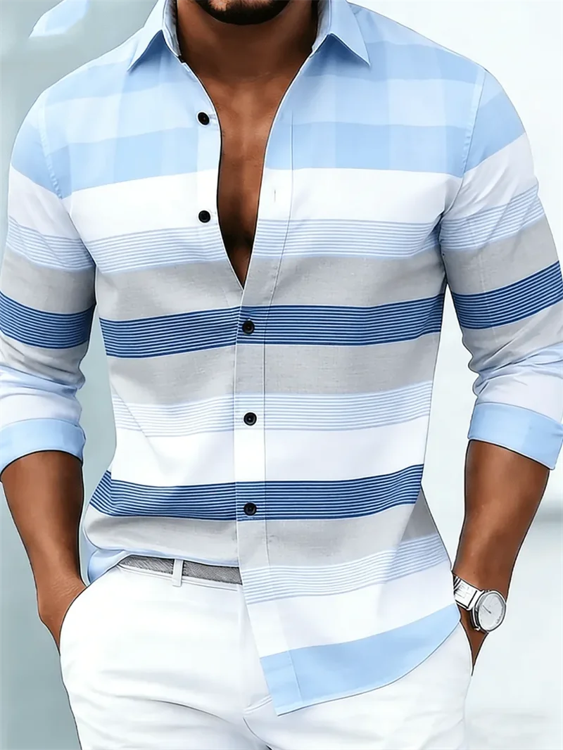 Chemise rayée 3D homme – CLEVI Paris