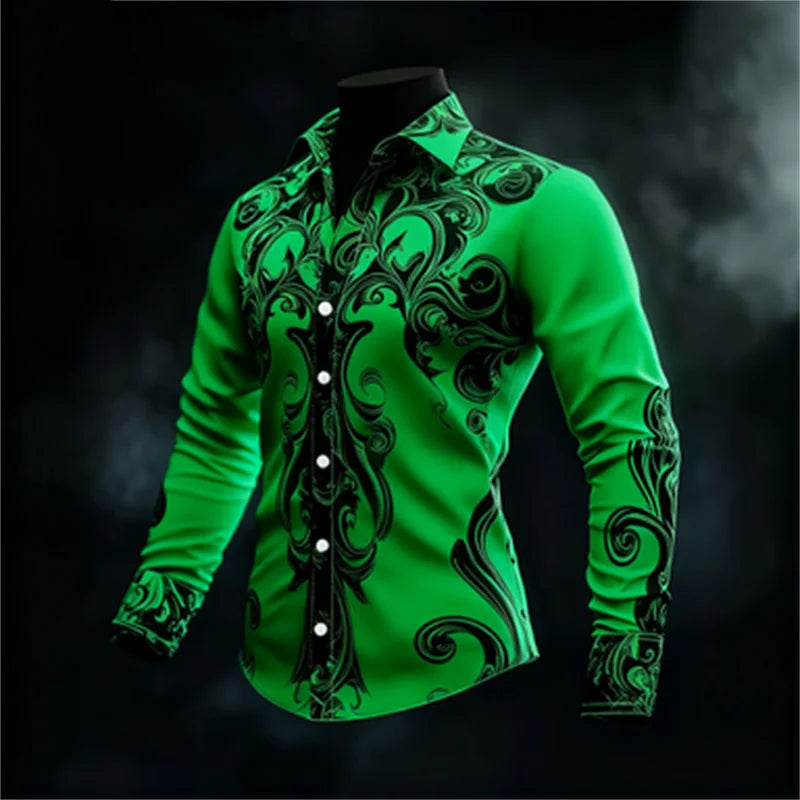 Chemise Homme à Motif Artistique 3D – CLEVI Paris