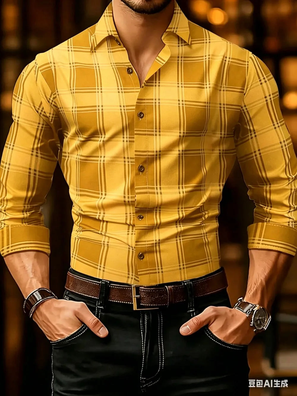Chemise homme à carreaux casual business – CLEVI Paris