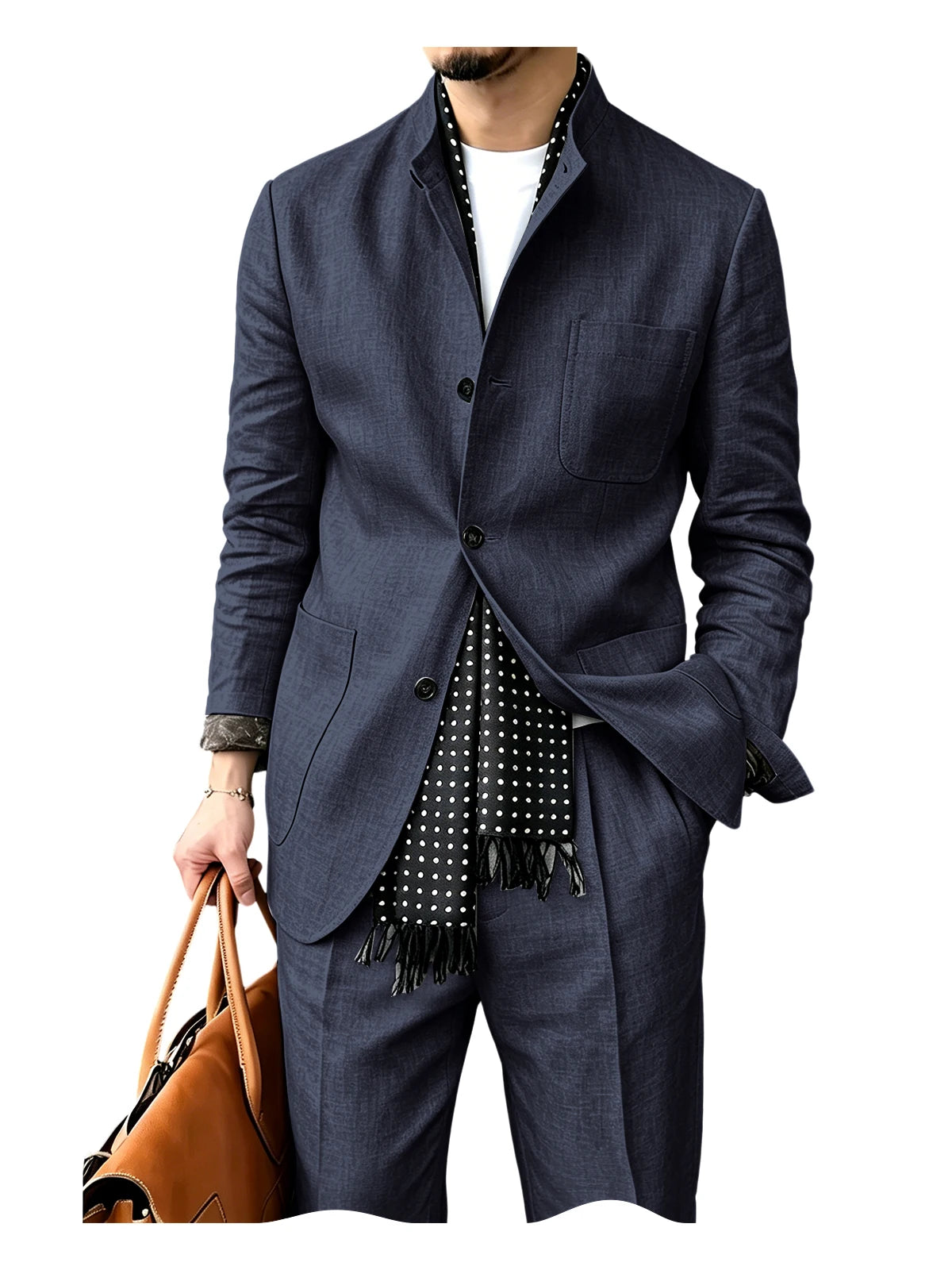 Costume homme 2 pièces en lin, veste et pantalon – CLEVI Paris