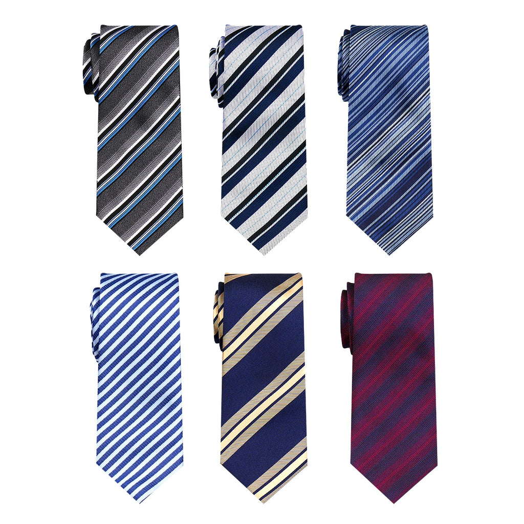 Lot de 6 cravates homme jacquard – CLEVI Paris