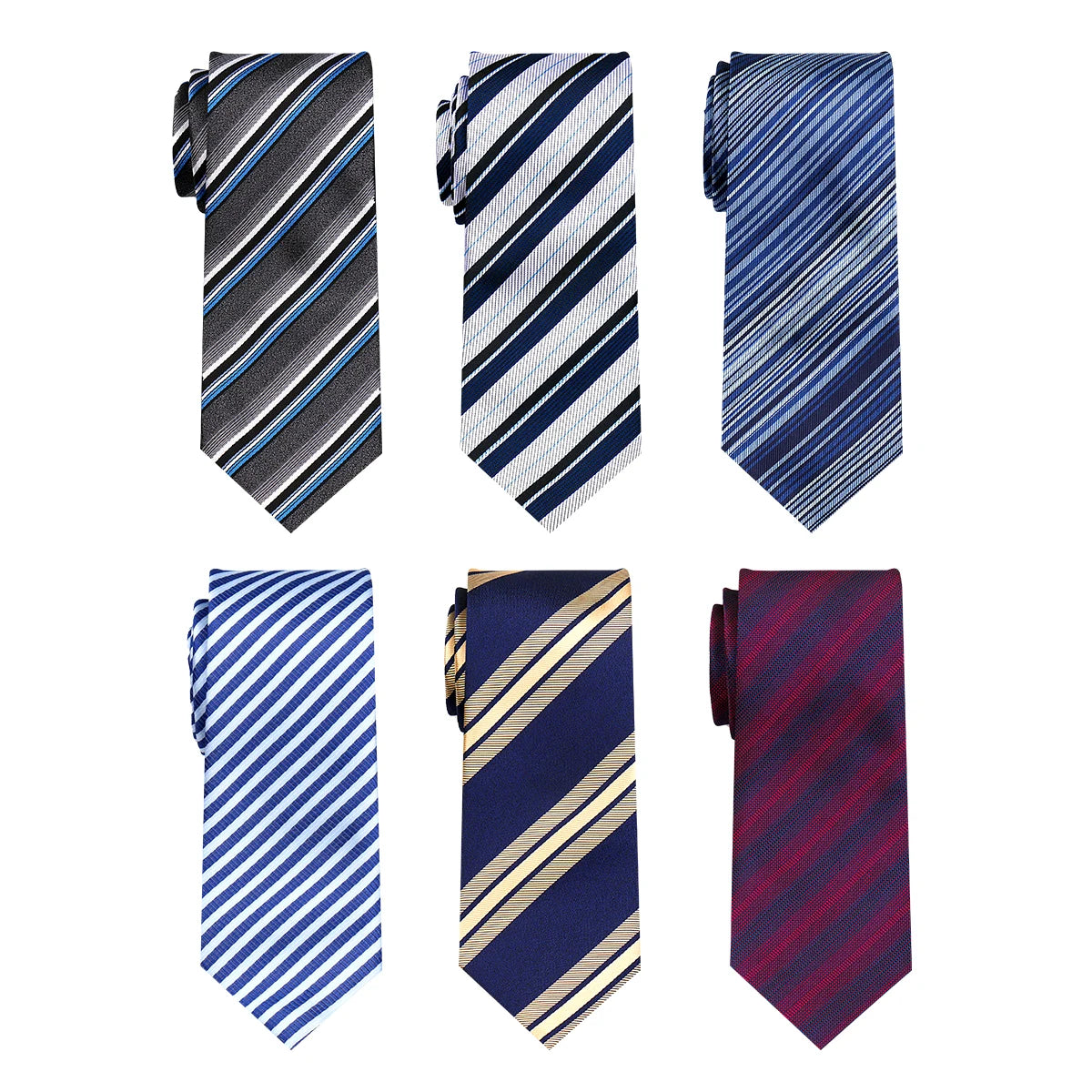 Lot de 6 cravates homme jacquard – CLEVI Paris