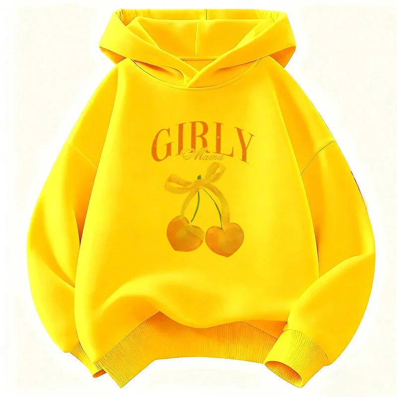 Sweat enfant à capuche imprimé cerise Y2K – CLEVI Paris
