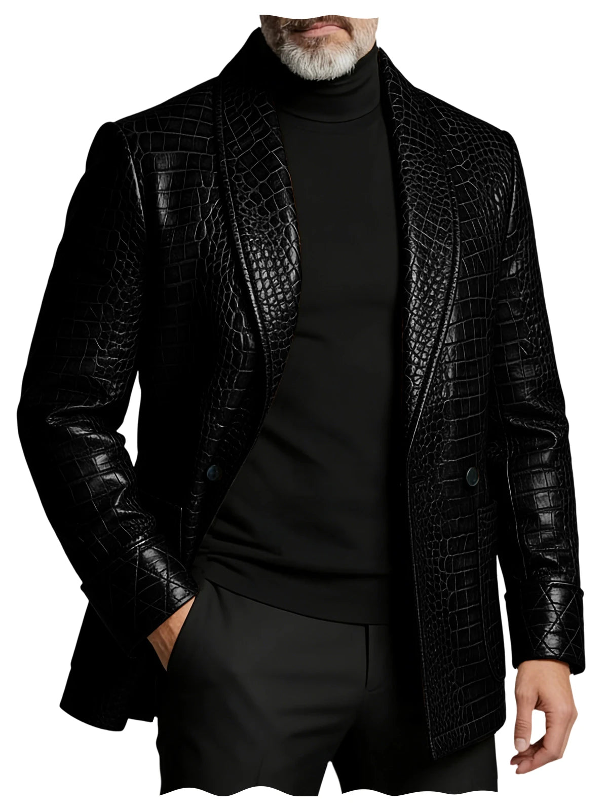 Blazer Homme Effet Croco Double Boutonnage – CLEVI Paris