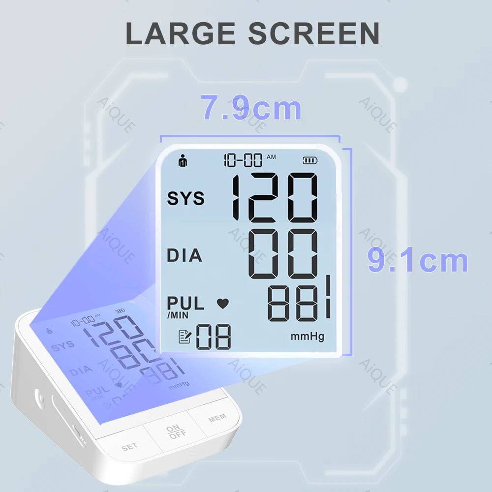 Tensiomètre Bras Automatique AIQUE LCD Rechargeable – CLEVI Paris
