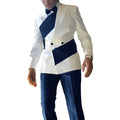 Costume Homme 2 Pièces Slim Fit Colorblock Mariage Blazer & Pantalon 3 Coloris XS-5XL – CLEVI Paris