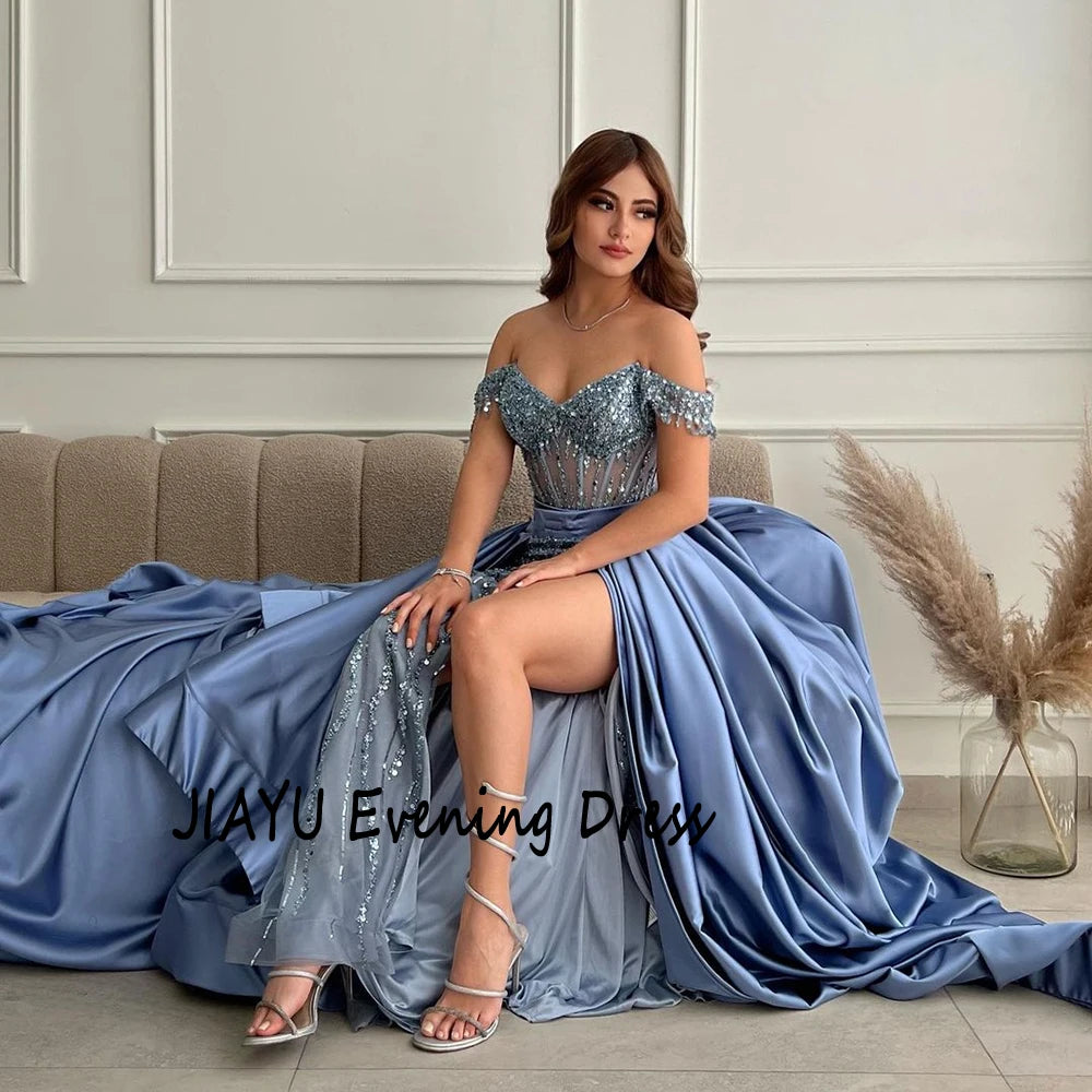 Robe de soirée en tulle scintillant – CLEVI Paris